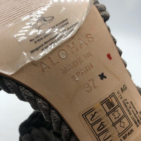 Free People Natasha Alohas Corduroy Twist Mule Slide Square Toe Coffee 37/7 - Picture 9 of 11